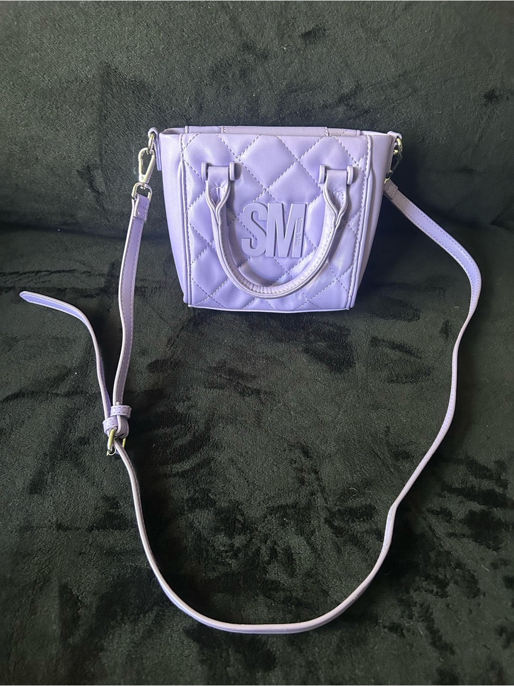 Steve Madden Lavender Quilted Mini Crossbody